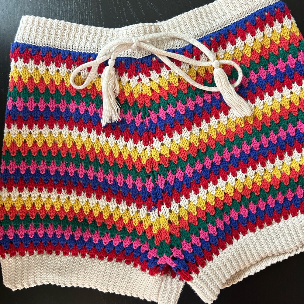 Multicolor Crochet Shorts - Picture 3 of 5
